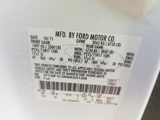 Photo 9 VIN: 1FTMF1CM0BKD51308 - FORD F150 