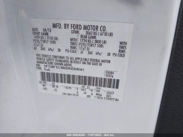 Photo 8 VIN: 1FTMF1CM0DKE84041 - FORD F150 