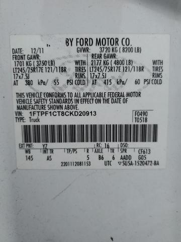 Photo 11 VIN: 1FTMF1CM0DKF11206 - FORD F150 