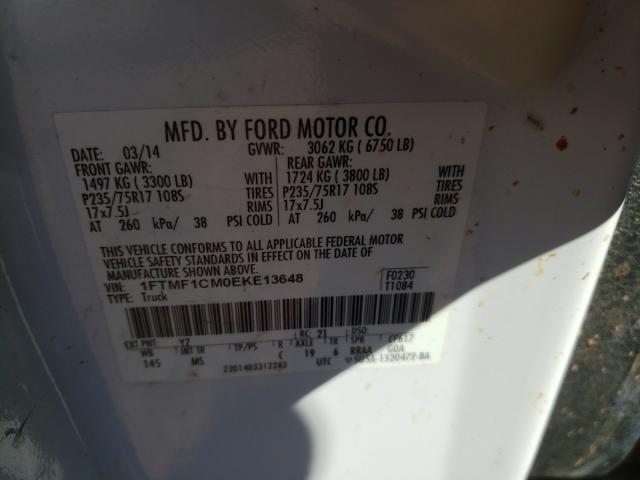 Photo 9 VIN: 1FTMF1CM0EKE13648 - FORD F150 