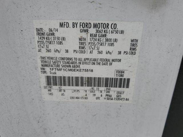 Photo 11 VIN: 1FTMF1CM0EKE75518 - FORD F150 