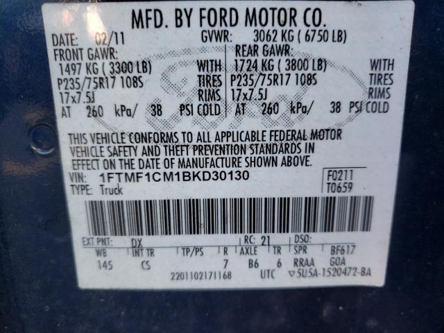 Photo 9 VIN: 1FTMF1CM1BKD30130 - FORD F150 