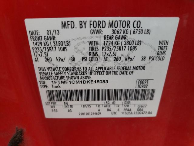 Photo 11 VIN: 1FTMF1CM1DKE15083 - FORD F150 