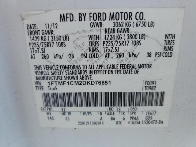 Photo 11 VIN: 1FTMF1CM2DKD76651 - FORD F150 