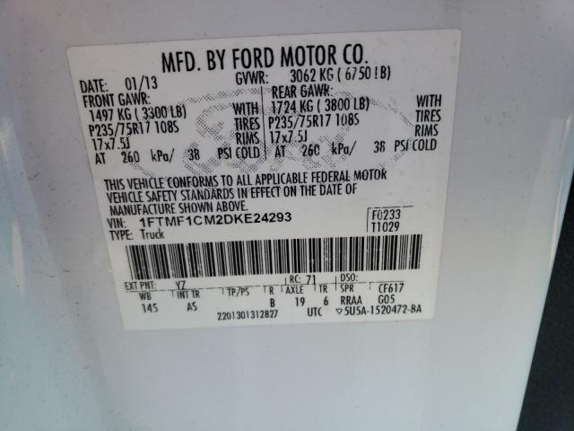 Photo 9 VIN: 1FTMF1CM2DKE24293 - FORD F150 