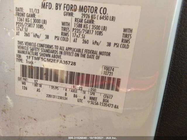 Photo 8 VIN: 1FTMF1CM2EFA35728 - FORD F-150 