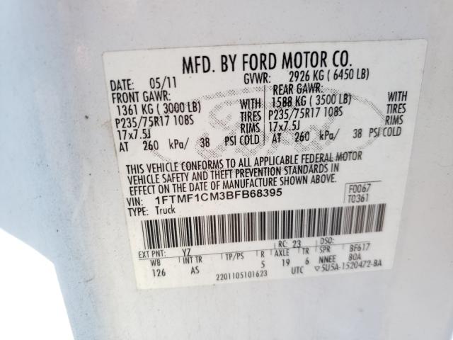 Photo 9 VIN: 1FTMF1CM3BFB68395 - FORD F150 