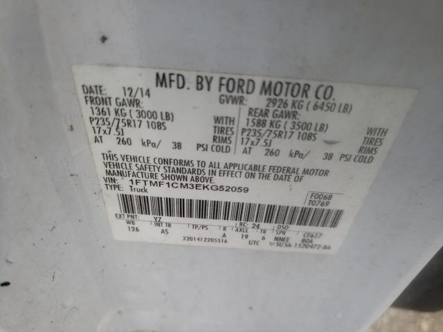 Photo 9 VIN: 1FTMF1CM3EKG52059 - FORD F150 