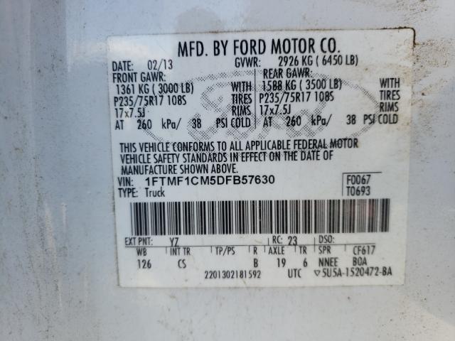 Photo 9 VIN: 1FTMF1CM5DFB57630 - FORD F150 