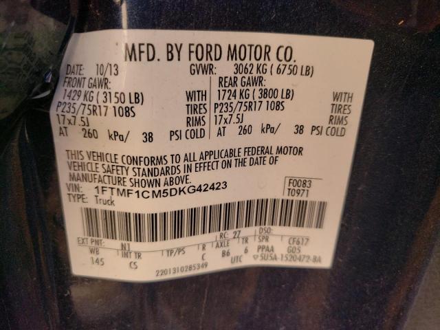 Photo 9 VIN: 1FTMF1CM5DKG42423 - FORD F150 