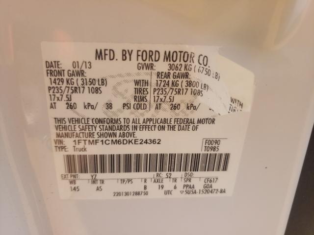 Photo 9 VIN: 1FTMF1CM6DKE24362 - FORD F150 