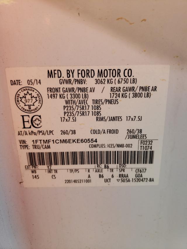 Photo 9 VIN: 1FTMF1CM6EKE60554 - FORD F150 