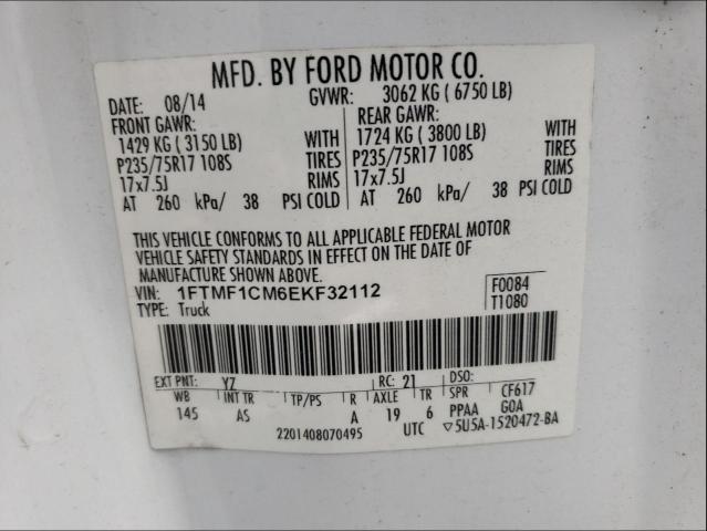 Photo 9 VIN: 1FTMF1CM6EKF32112 - FORD F150 