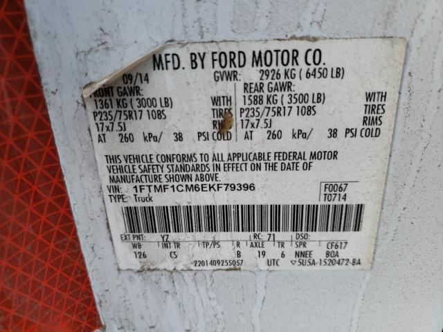 Photo 9 VIN: 1FTMF1CM6EKF79396 - FORD F-150 