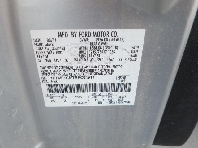 Photo 9 VIN: 1FTMF1CM7BFC04914 - FORD F150 