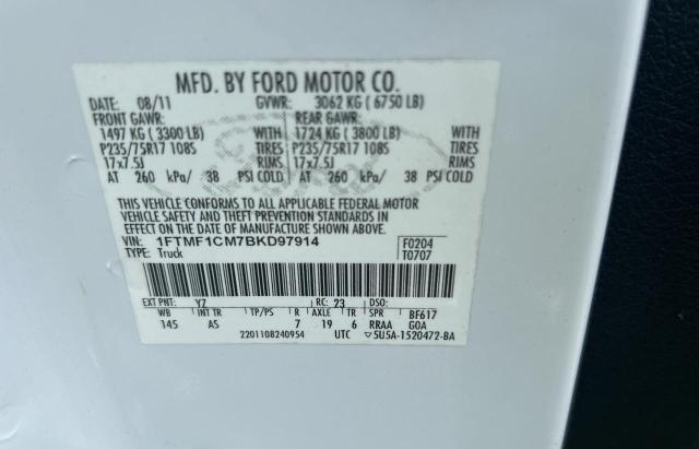 Photo 9 VIN: 1FTMF1CM7BKD97914 - FORD F150 