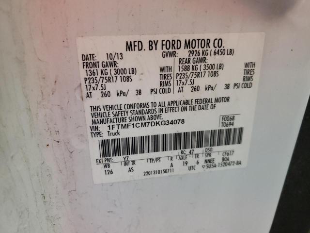 Photo 9 VIN: 1FTMF1CM7DKG34078 - FORD F150 