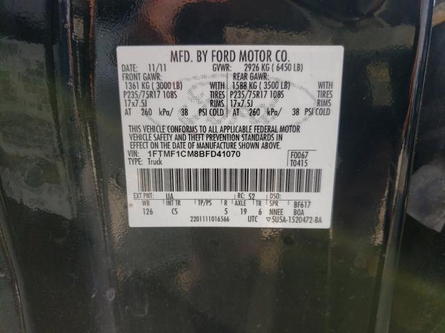 Photo 9 VIN: 1FTMF1CM8BFD41070 - FORD F150 