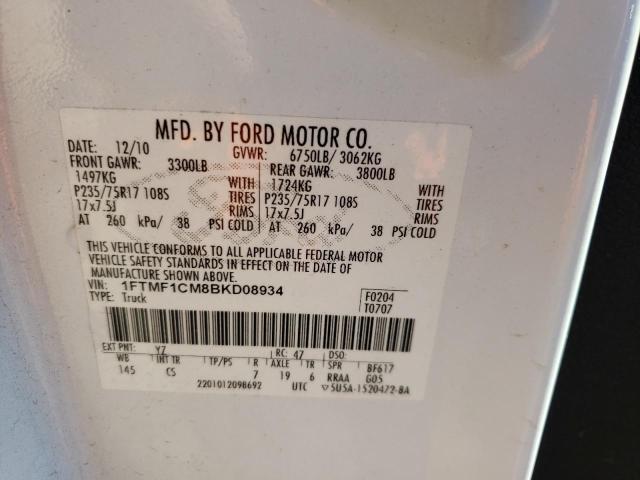 Photo 9 VIN: 1FTMF1CM8BKD08934 - FORD F150 