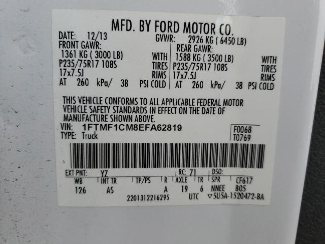 Photo 11 VIN: 1FTMF1CM8EFA62819 - FORD F150 