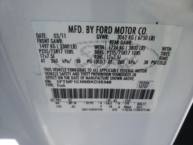 Photo 9 VIN: 1FTMF1CM9BKD35348 - FORD F150 