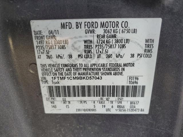 Photo 11 VIN: 1FTMF1CM9BKD57043 - FORD F150 