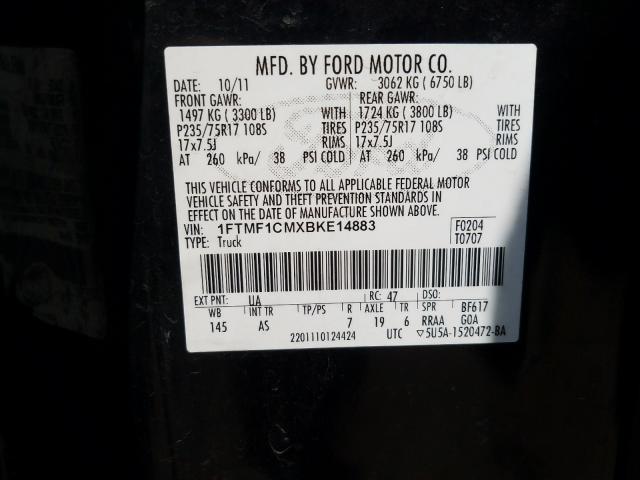 Photo 9 VIN: 1FTMF1CMXBKE14883 - FORD F150 