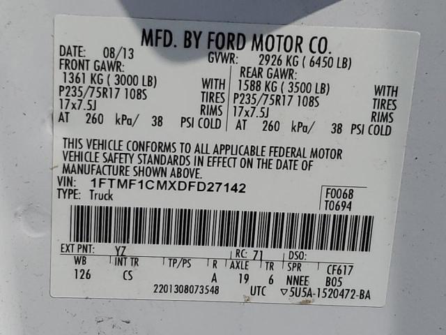 Photo 11 VIN: 1FTMF1CMXDFD27142 - FORD F150 