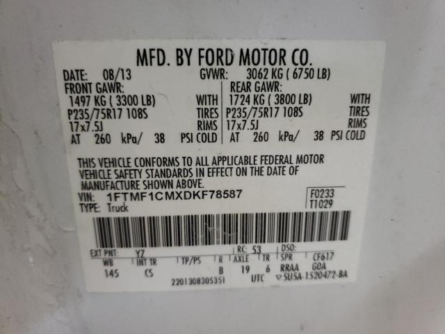 Photo 9 VIN: 1FTMF1CMXDKF78587 - FORD F150 