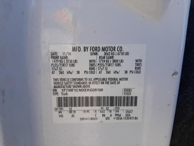 Photo 9 VIN: 1FTMF1CMXEKG35100 - FORD F150 