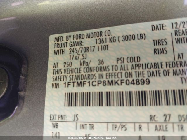 Photo 8 VIN: 1FTMF1CP8MKF04899 - FORD F-150 