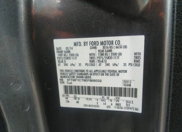 Photo 8 VIN: 1FTMF1CT9EFB09332 - FORD F-150 