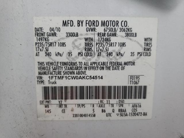 Photo 11 VIN: 1FTMF1CW0AKC54514 - FORD F150 