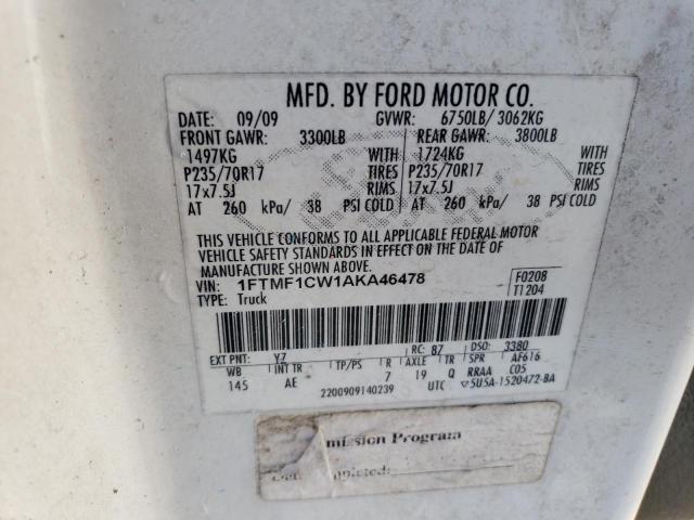 Photo 11 VIN: 1FTMF1CW1AKA46478 - FORD F150 