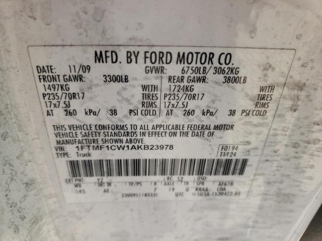 Photo 11 VIN: 1FTMF1CW1AKB23978 - FORD F150 