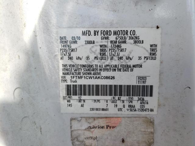 Photo 9 VIN: 1FTMF1CW1AKC08626 - FORD F150 