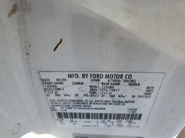 Photo 11 VIN: 1FTMF1CW2AKA46585 - FORD F150 