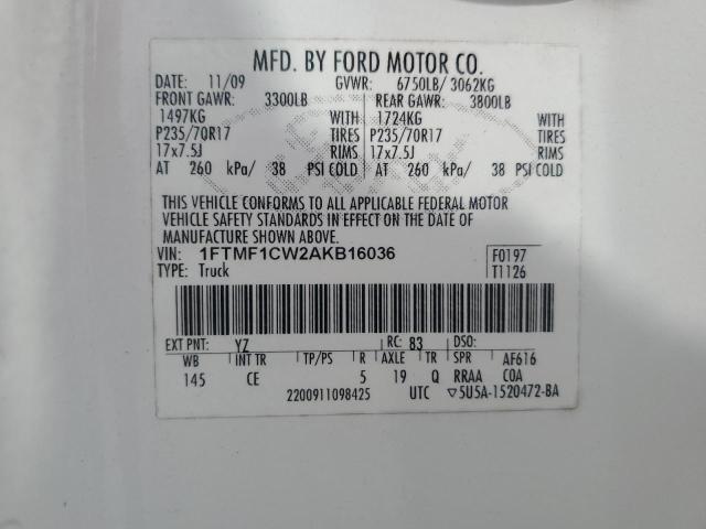 Photo 11 VIN: 1FTMF1CW2AKB16036 - FORD F150 