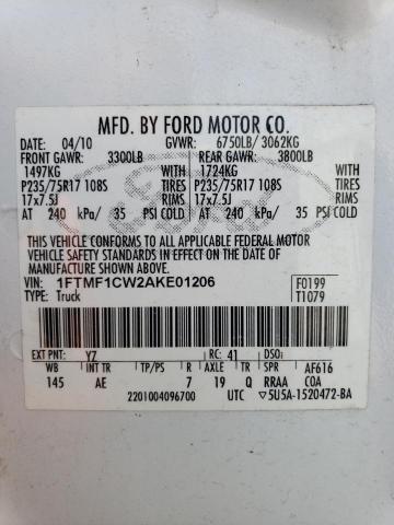 Photo 11 VIN: 1FTMF1CW2AKE01206 - FORD F150 