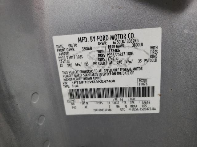 Photo 9 VIN: 1FTMF1CW2AKE47408 - FORD F150 