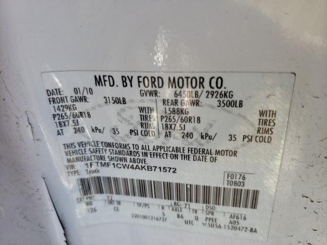 Photo 9 VIN: 1FTMF1CW4AKB71572 - FORD F150 