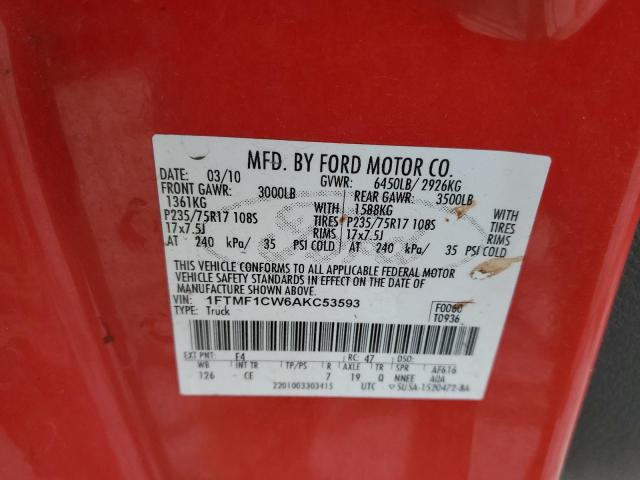 Photo 11 VIN: 1FTMF1CW6AKC53593 - FORD F150 