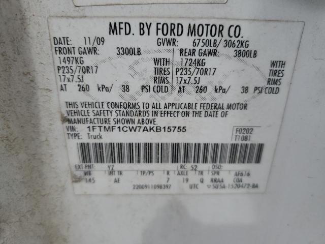 Photo 11 VIN: 1FTMF1CW7AKB15755 - FORD F150 