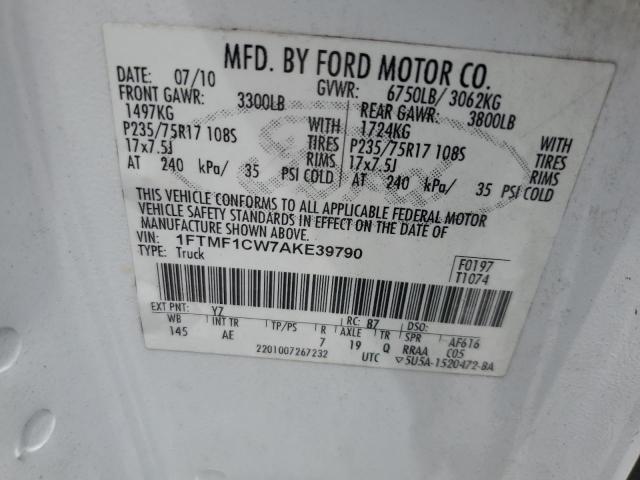 Photo 11 VIN: 1FTMF1CW7AKE39790 - FORD F150 