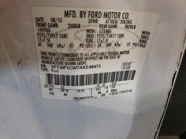 Photo 11 VIN: 1FTMF1CW7AKE48473 - FORD F150 