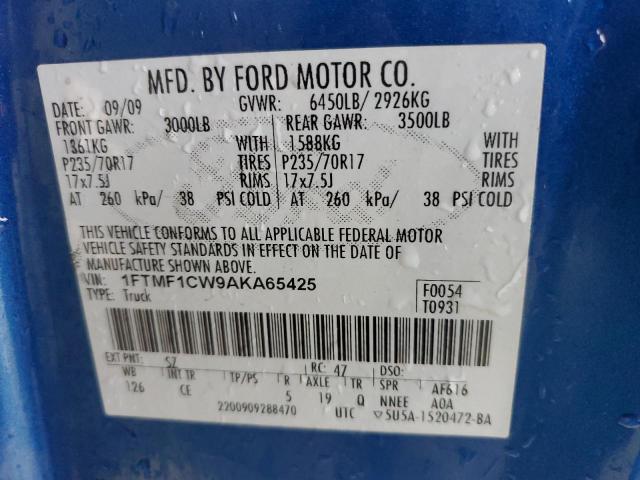 Photo 9 VIN: 1FTMF1CW9AKA65425 - FORD F150 