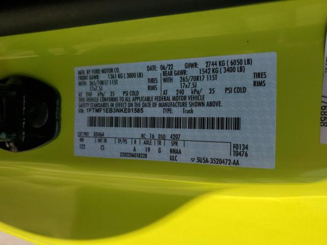 Photo 11 VIN: 1FTMF1EB3NKE01585 - FORD F150 