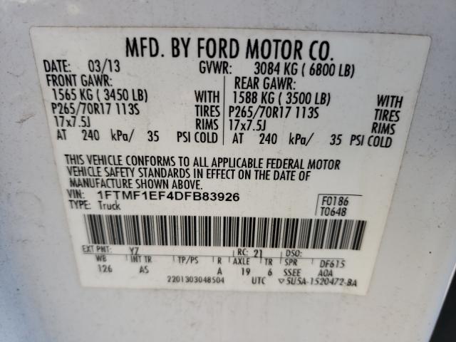 Photo 9 VIN: 1FTMF1EF4DFB83926 - FORD F150 