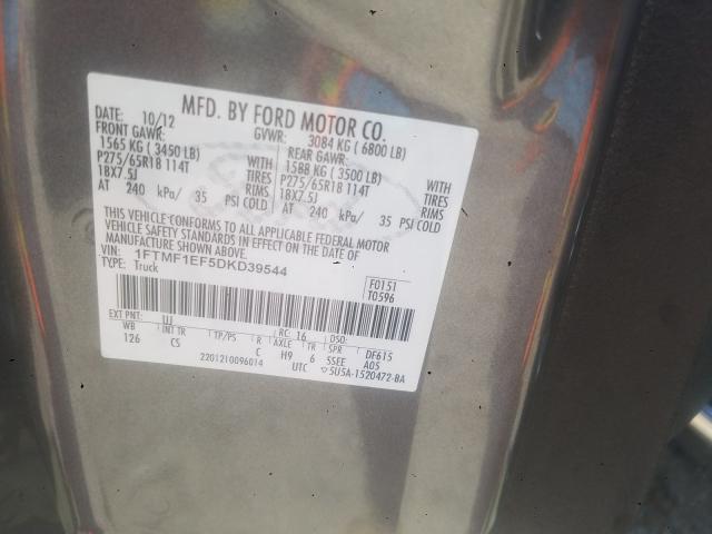 Photo 9 VIN: 1FTMF1EF5DKD39544 - FORD F150 