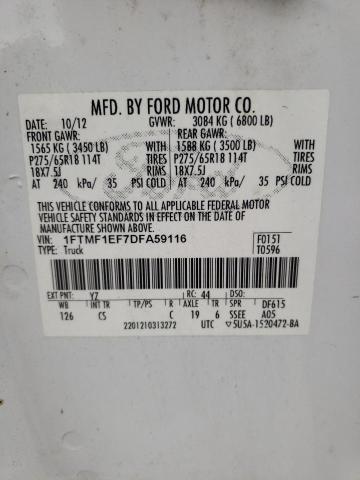 Photo 9 VIN: 1FTMF1EF7DFA59116 - FORD F150 